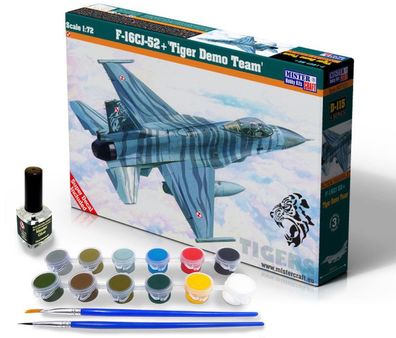 Mistercraft 1:72 SD-115 F-16CJ-52 + Tiger Demo Team SUPER SET - NEU