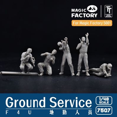 Magic Factory 1:48 7507 1/48 Ground Service Crew Set - NEU
