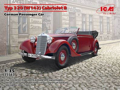 ICM 1:35 35543 Typ 320 (W142) Cabriolet B, German Passenger Car - NEU