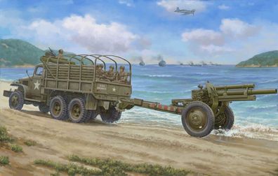 I LOVE KIT 1:35 63567 USA CCKW-352 Machine Gun Turret Version and M2A1 105MM Howitzer