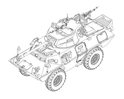 Trumpeter 1:72 7442 LAV-150 APC 90mm Mecar Gun