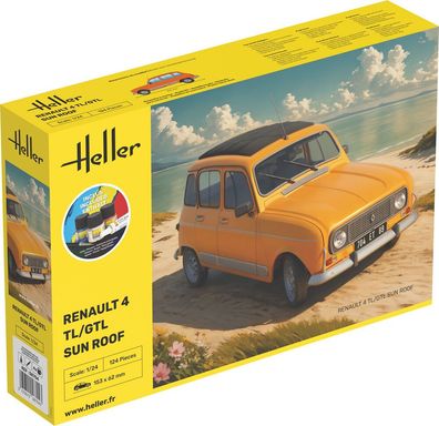 Heller 1:24 58704 Starter KIT Renault 4 TL/GTL Sun Roof