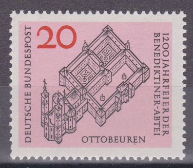 BRD 1964 postfrisch MiNr. 428 1200 Jahre Benediktinerabtei Ottobeuren