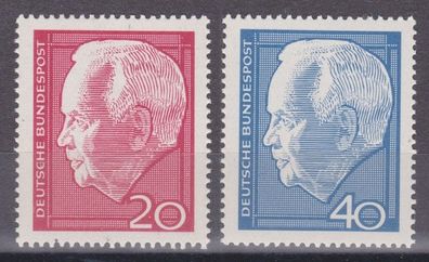 BRD 1964 postfrisch MiNr. 429-430 Bundespräsidenten Heinrich Lübke