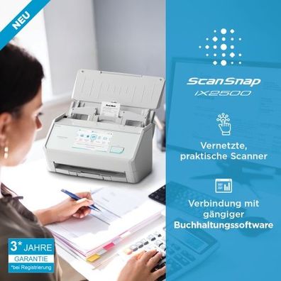 Ricoh (Fujitsu) ScanSnap ix2500 DUPLEX Office Dokumentenscanner / Farbe WEISS