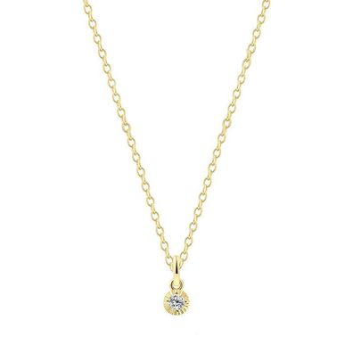 Collier - Silber - Zirkonia - 18k Vergoldung
