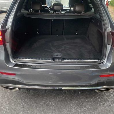 Ladekantenschutz Stoßstangenschutz für Mercedes GLC X253 2016-2019 Chrom Dunkel