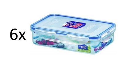 Lock & Lock 6er Set Multifunktionsbox 800ml, Frischhaltedose mit Ablaufgitter