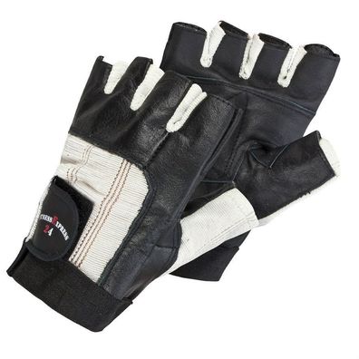Trainingshandschuhe Leder schwarz/ weiß Größe S-XXL Fitnesshandschuhe