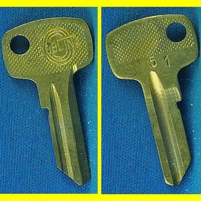 Original - Doblina - Schlüssel Rohling - Profil 51 Messing
