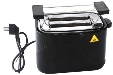 Toaster 700 Watt schwarz mit Aufsatz Scheibentoaster Toast