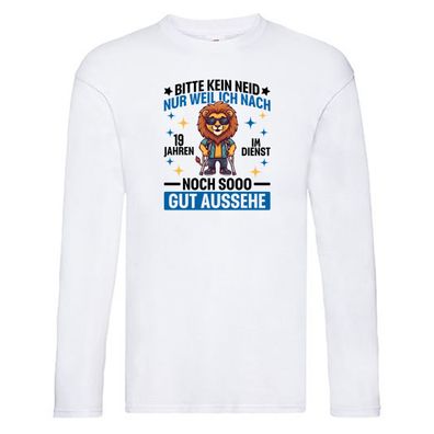 19 Jahre im Dienst | Arbeitsjubiläum | Arbeit Long Sleeve Weiß