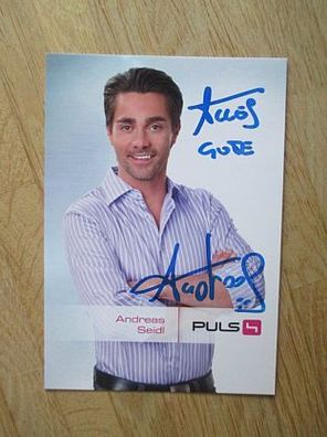 Puls4 Fernsehmoderator Andreas Seidl - handsigniertes Autogramm!!!