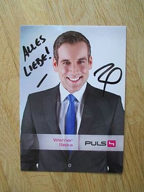 Puls4 Fernsehmoderator Werner Sejka - handsigniertes Autogramm!!!