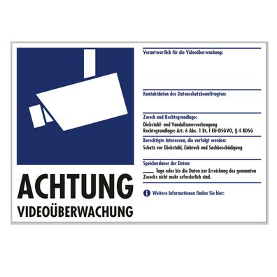 WAK-V51 Aufkleber >Videoüberwachung<