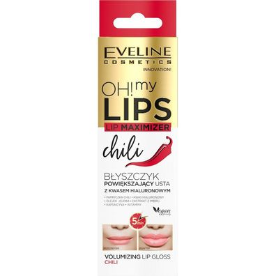 Eveline Oh My Lips Lip Maximizer Lipgloss mit Hyaluronsäure Chili 4.5ml