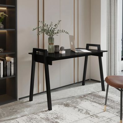 AX LIVING Schreibtisch 120 cm Loffie Schwarz Metallgestell Modern
