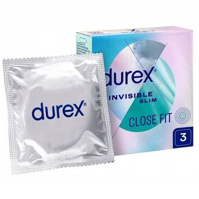 Durex Kondome Invisible Close Fit, 3 Stück