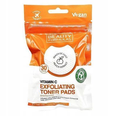 Beauty Formulas Vitamin C Peeling-Pads, 30 Stueck