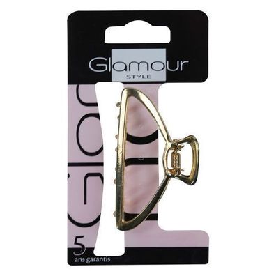Glamour Kleine Goldene Haarspange aus Metall mit offenem Zentrum