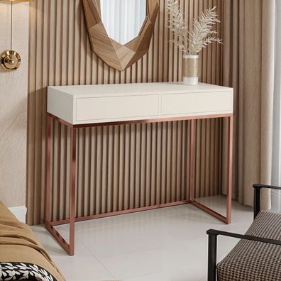 AX LIVING Moderne Schminktische Lortie 100 cm Kaschmir Kupfer-Gestell