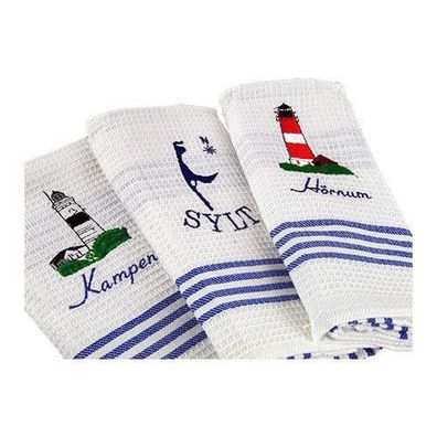 3er Geschirrtuch Set mit Sylter Motiven