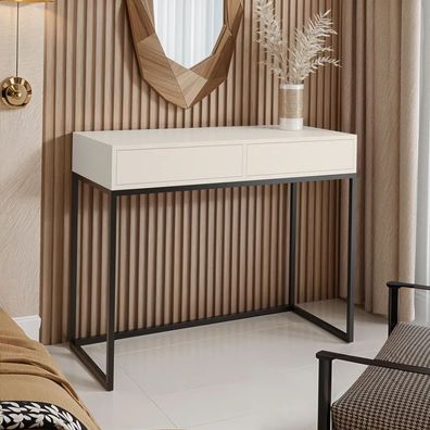 AX LIVING Moderne Schminktische Lortie 100 Kaschmir schwarzes Gestell