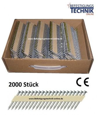 Anker Nägel 4,0x50mm 34° papier für Nagler Hikoki NR3665DA W6Z Tjep KA2 Paslode 2M