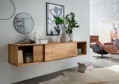 TV Board hängend oder stehend 170cm 'Prag' Wildeiche geölt WZ-0546