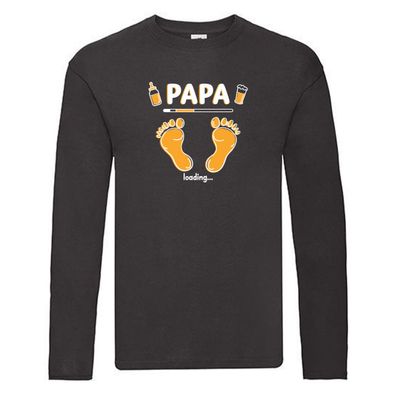 Papa loading | Ankündigung schwangerschaft Long Sleeve Schwarz