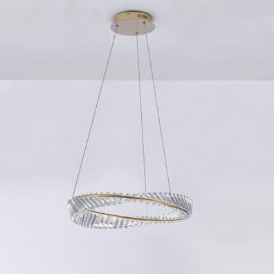 Nova Luce 9333061 Aurelia LED Pendelleuchte 60cm 3500K Gold Kristall