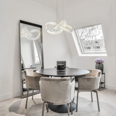 Nova Luce 9019722 Conceto LED Pendelleuchte 60cm 3500K Gold Kristall