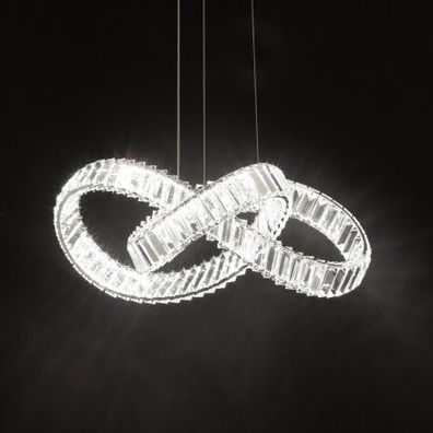Nova Luce 9019723 Conceto LED Pendelleuchte 60cm 3500K Chrom Kristall