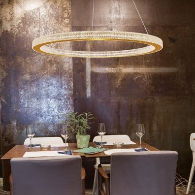 Nova Luce 9285810 FIORE LED Pendelleuchte 80cm 3000K Antik Gold dimmbar