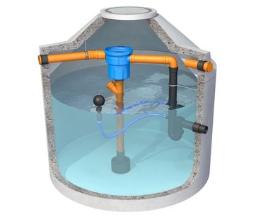 Betonzisterne Blue Retention, Dachfläche bis 220 m² PLZ 0-33/37-53/57-59/98-99