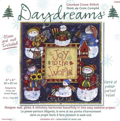 Stick-Packung Snowman "Joy to the world" designed by Susan Winget