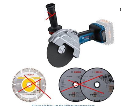 Bosch GWS 18V-180 PC, Akku-Winkelschleifer, 230mm, Ohne Akku/Ladegerät