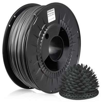 2 x MIDORI® 3D Drucker 1,75mm PETG Filament 1kg Spule Rolle Premium Dunkelgrau Metall