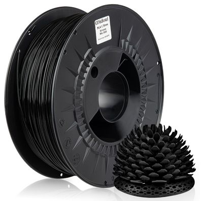 3 x MIDORI® 3D Drucker 1,75mm PLA Filament 1kg Spule Rolle Premium Schwarz RAL9005