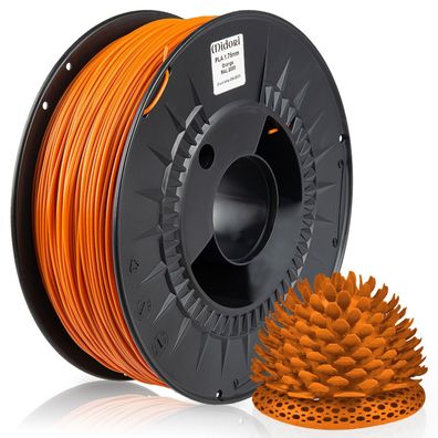 3 x MIDORI® 3D Drucker 1,75mm PLA Filament 1kg Spule Rolle Premium Orange RAL2000