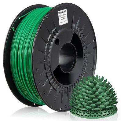 10 x MIDORI® 3D Drucker 1,75mm PLA Filament 1kg Spule Rolle Premium Minzgrün RAL6029