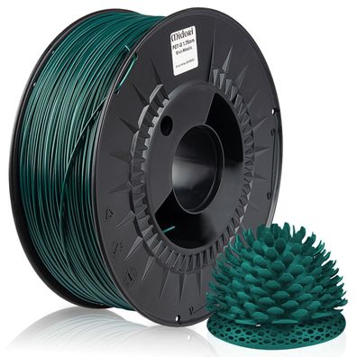 4 x MIDORI® 3D Drucker 1,75mm PETG Filament 1kg Spule Rolle Premium Grün Metallic