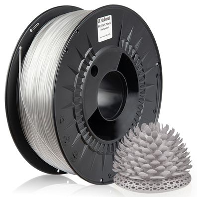 10 x MIDORI® 3D Drucker 1,75mm PETG Filament 1kg Spule Rolle Premium Transparent