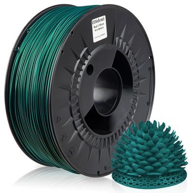 MIDORI® 3D Drucker 1,75mm PLA Filament 1kg Spule Rolle Premium Grün Metallic