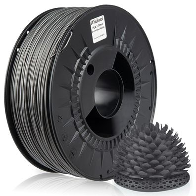 20 x MIDORI® 3D Drucker 1,75mm PLA Filament 1kg Spule Rolle Premium Dunkelgrau Metall