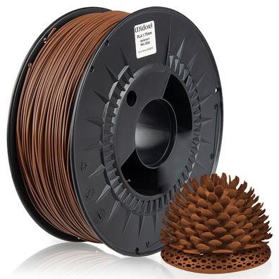 3 x MIDORI® 3D Drucker 1,75mm PLA Filament 1kg Spule Rolle Premium Hellbraun RAL8024
