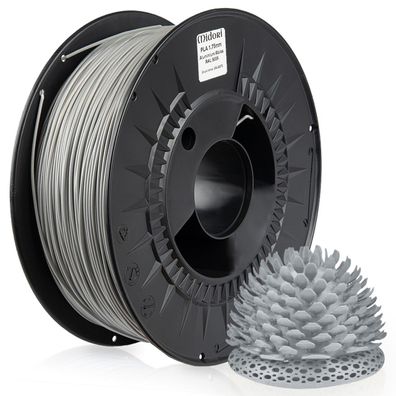3 x MIDORI® 3D Drucker 1,75mm PLA Filament 1kg Spule Rolle Premium Aluminium Weiß RAL