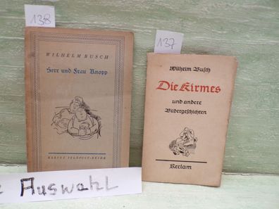 Wilhelm Busch Die Kirmes Reclam Herr und Frau Knopp kleine Feldpostreihe