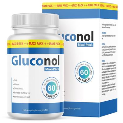 Gluconol Kapseln- für Männer & Frauen | 60 Kapseln Monatsvorrat