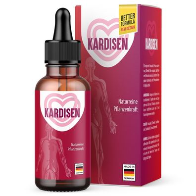Kardisen Tropfen - Naturreine Pflanzenkraft - Qualität für Männer und Frauen - 30 ml